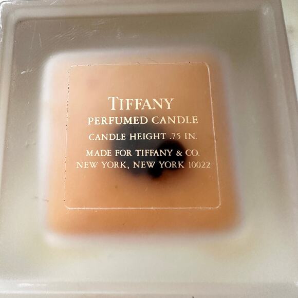 Tiffany & Co. Perfumed Square Candle Glass Holder And Three Replacement Vintage - Picture 3 of 4